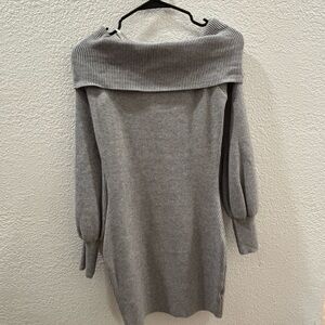 Chic Off-Shoulder Gray Sweater